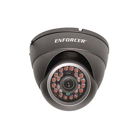 [DISCONTINUED] EV-122C-DVB3Q Seco-Larm 3.6mm 480TVL Outdoor IR Day/Night Vandal Eyeball Analog Security Camera 12VDC