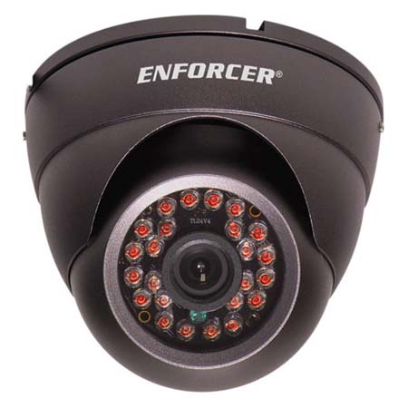 [DISCONTINUED] EV-2706-N3GQ Seco-Larm 3.6mm 700TVL Outdoor IR Day/Night Vandal Rollerball Security Camera 12VDC - Gray