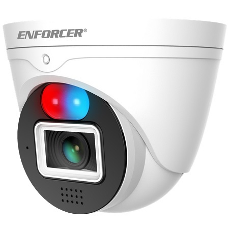 EV-N2806-2W4D Seco-Larm IP 8MP Ultra-Low-Light Active Deterrence Turret Camera