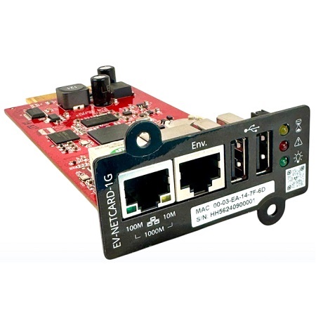 EV-NETCARD-1G Minuteman 10/100Mbit/1Gbit, IPv4 / IPv6 SNMP Card with SNMPv1, 2a, 3