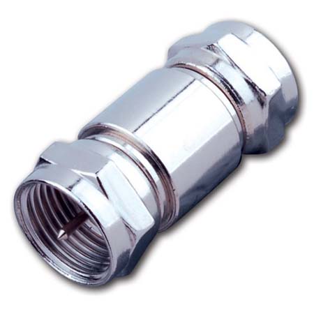 F71B Vanco Adapter Double Male F Connector Nickel