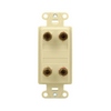 Show product details for F9005-LA-06 Legrand On-Q Universal Dual Speaker Outlet Strap Light Almond - 6 Pack