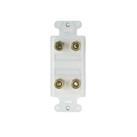 F9005-WH-06 Legrand On-Q Universal Dual Speaker Outlet Strap White - 6 Pack