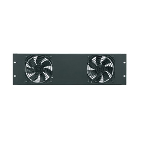 FANPNL-2DC Middle Atlantic Essex Fan Panel Assembly Two DC Fans 3 Space Black Powder Coat Finish