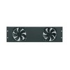 Show product details for FANPNL-2DC Middle Atlantic Essex Fan Panel Assembly Two DC Fans 3 Space Black Powder Coat Finish