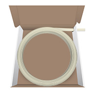 FE0001125RF-I50 Wire Trak 1125 Series 1 1/2" x 3/4" Raceway Roll - 50 Feet - Ivory