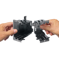FER102 Arlington Industries Gangable Box w/ Mounting Wing Screws - Black