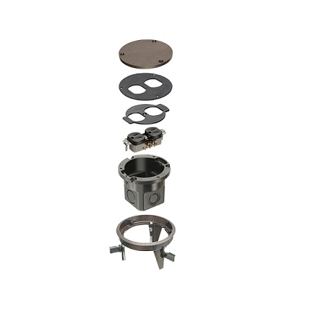 FLB4360BR Arlington Industries Dropin Floor Box - Brown