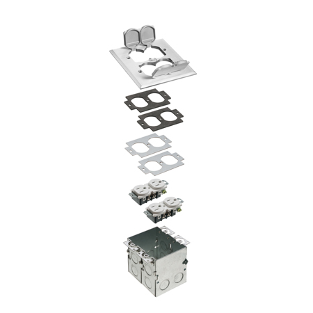 FLB5551NL Arlington Industries 2 Gang Metal Cover Kit