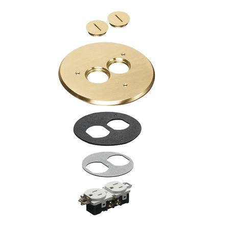 FLB6220MB Arlington Industries 6" Brass Cover Kit