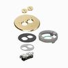 Show product details for FLB6220MBLR Arlington Industries 6" Brass Cover Kit with Leveling Ring