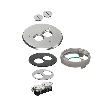 FLB6220NLLR Arlington Industries 6" Nickel Cover Kit with Leveling Ring