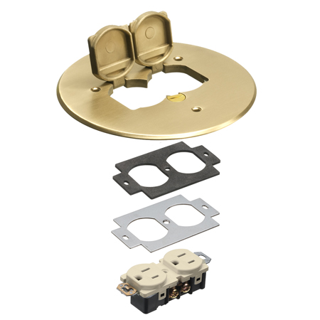 FLB6230MB Arlington Industries 6" Brass Cover Kit