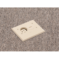 FLBA101LA Arlington Industries 1-Gang Adjustable Non-Metallic Floor Box for New Floors - Light Almond