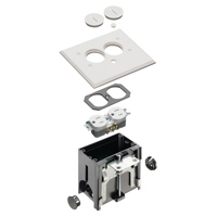 FLBA101W Arlington Industries 1-Gang Adjustable Non-Metallic Floor Box for New Floors