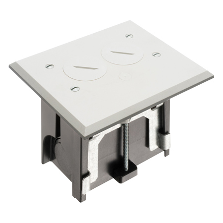 FLBA101W Arlington Industries 1-Gang Adjustable Non-Metallic Floor Box for New Floors