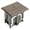 Show product details for FLBAF101BR Arlington Industries 1-Gang Adjustable Non-Metallic Floor Box for New Floors w/ Flip Lids - Brown