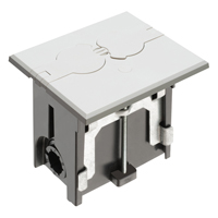 FLBAF101W Arlington Industries 1-Gang Adjustable Non-Metallic Floor Box for New Floors w/ Flip Lids - White