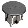 Show product details for FLBAR101BL Arlington Industries 1-Gang Adjustable Non-Metallic Floor Box for New Floors w/ Round Cover - Black