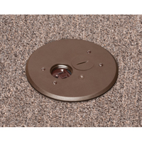 FLBAR101BR Arlington Industries 1-Gang Adjustable Non-Metallic Floor Box for New Floors w/ Round Cover - Brown