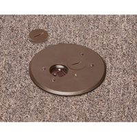 FLBAR101BR Arlington Industries 1-Gang Adjustable Non-Metallic Floor Box for New Floors w/ Round Cover - Brown