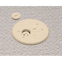 FLBAR101LA Arlington Industries 1-Gang Adjustable Non-Metallic Floor Box for New Floors w/ Round Cover - Light Almond