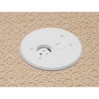 FLBAR101W Arlington Industries 1-Gang Adjustable Non-Metallic Floor Box for New Floors w/ Round Cover - White