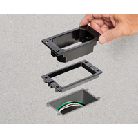 FLBC101BL Arlington Industries 1-Gang Non-Metallic Floor Boxes for New Concrete Pours - Black