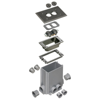 FLBC101BL Arlington Industries 1-Gang Non-Metallic Floor Boxes for New Concrete Pours - Black