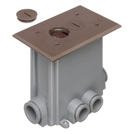 FLBC101BR Arlington Industries 1-Gang Non-Metallic Floor Boxes for New Concrete Pours - Brown