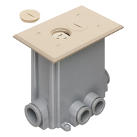 FLBC101LA Arlington Industries 1-Gang Non-Metallic Floor Boxes for New Concrete Pours - Light Almond