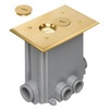 Show product details for FLBC101MB Arlington Industries 1-Gang Brass Concrete Floor Box