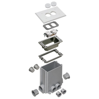 FLBC101W Arlington Industries 1-Gang Non-Metallic Floor Boxes for New Concrete Pours - White