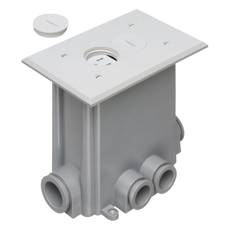 FLBC101W Arlington Industries 1-Gang Non-Metallic Floor Boxes for New Concrete Pours - White