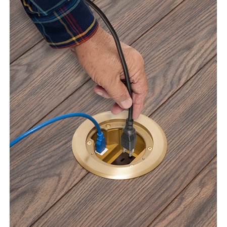 FLBC4560DMB Arlington Industries Brass Cover w/ Decore