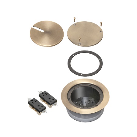 FLBC5570AB Arlington Industries Recessed Cover Kits for 5.5 Inch Round Concrete Box - Antique Bronze