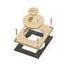 Show product details for FLBC8503MB Arlington Industries Single Gang Cover with Furniture Feed Inserts - Brass