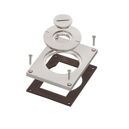 FLBC8503NL Arlington Industries Single Gang Cover with Furniture Feed Inserts - Nickel