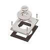 Show product details for FLBC8503NL Arlington Industries Single Gang Cover with Furniture Feed Inserts - Nickel