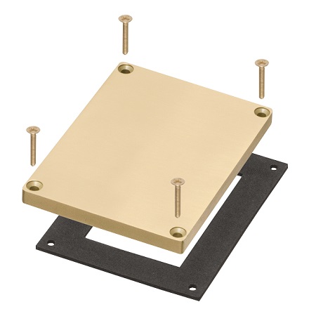 FLBC8508MB Arlington Industries Single Gang Blank Cover with Slotted Cover - Brass