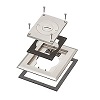 Show product details for FLBC8513NL Arlington Industries Single Gang Frame and Cover with Furniture Feed Insert - Nickel