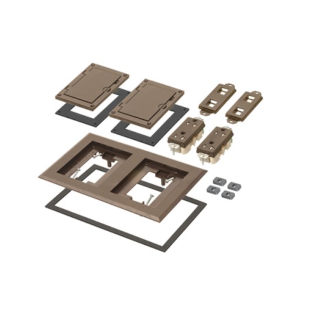 FLBC8520BR Arlington Industries Two Gang Plastic Cover Frame Kits