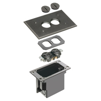 FLBR101BL Arlington Industries 1-Gang Non-Metallic Floor Box for Installed Floors - Black