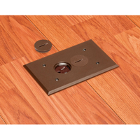 FLBR101BR Arlington Industries 1-Gang Non-Metallic Floor Box for Installed Floors - Brown