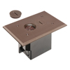 Show product details for FLBR101BR Arlington Industries 1-Gang Non-Metallic Floor Box for Installed Floors - Brown