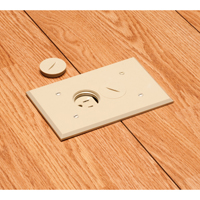 FLBR101LA Arlington Industries 1-Gang Non-Metallic Floor Box for Installed Floors - Light Almond