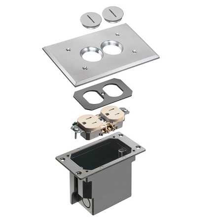 FLBR101NL Arlington Industries Nickel Retro Floor Boxes