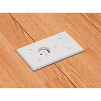 FLBR101W Arlington Industries 1-Gang Non-Metallic Floor Box for Installed Floors - White