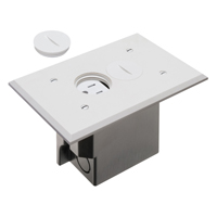 FLBR101W Arlington Industries 1-Gang Non-Metallic Floor Box for Installed Floors - White