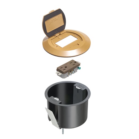 FLBR6500CA Arlington Industries Caramel Round Plastic Box